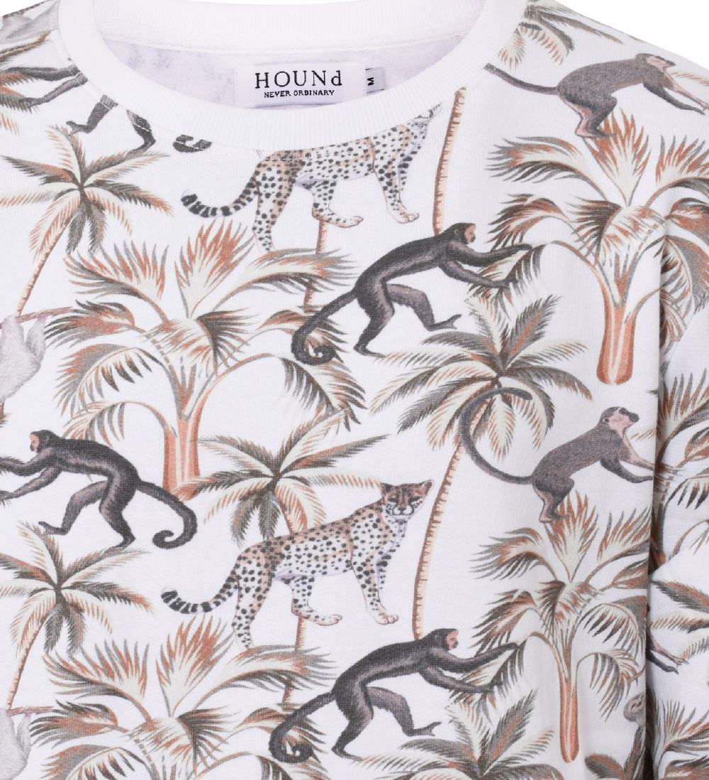 Hound Sweatshirt - White w. Print