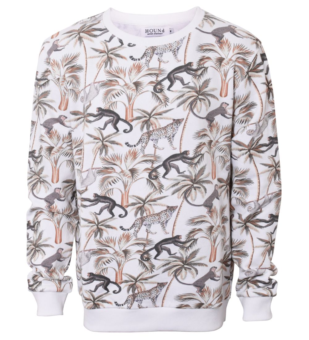 Hound Sweatshirt - White w. Print