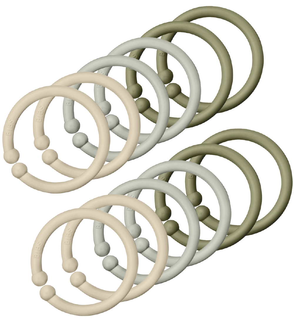 BIBS Links/Loops - 12-Pack - Vanilla/Sage/Olive