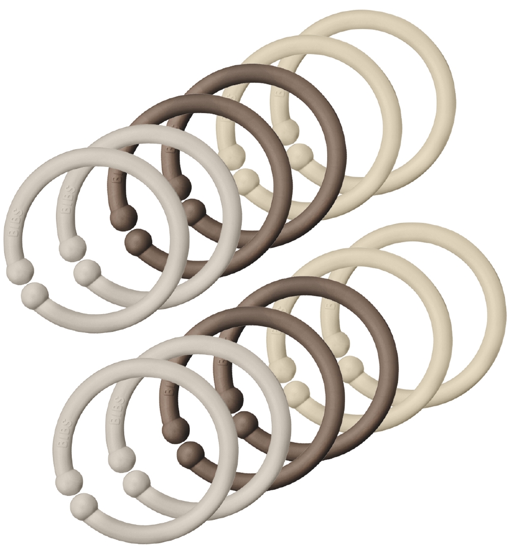 BIBS Links/Loops - 12-Pack - Sand/Vanilla/Dark Oak