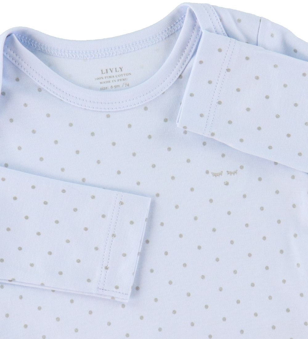 Livly Bodysuit l/s - Saturday - Baby Blue/Silver