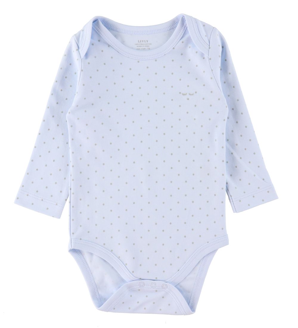 Livly Bodysuit l/s - Saturday - Baby Blue/Silver