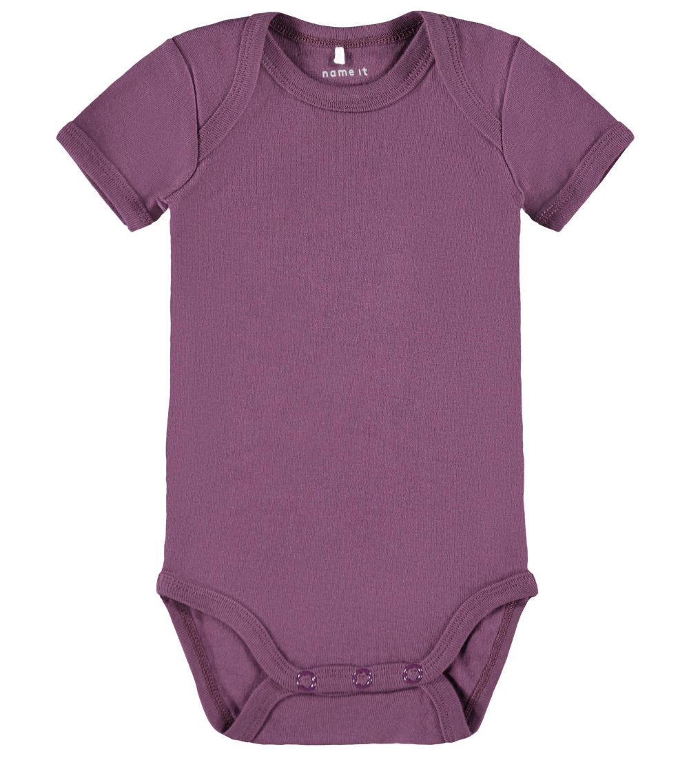 Name It Bodysuit s/s - Noos - NbfBody - 3-pack - Prune Purple/Wh
