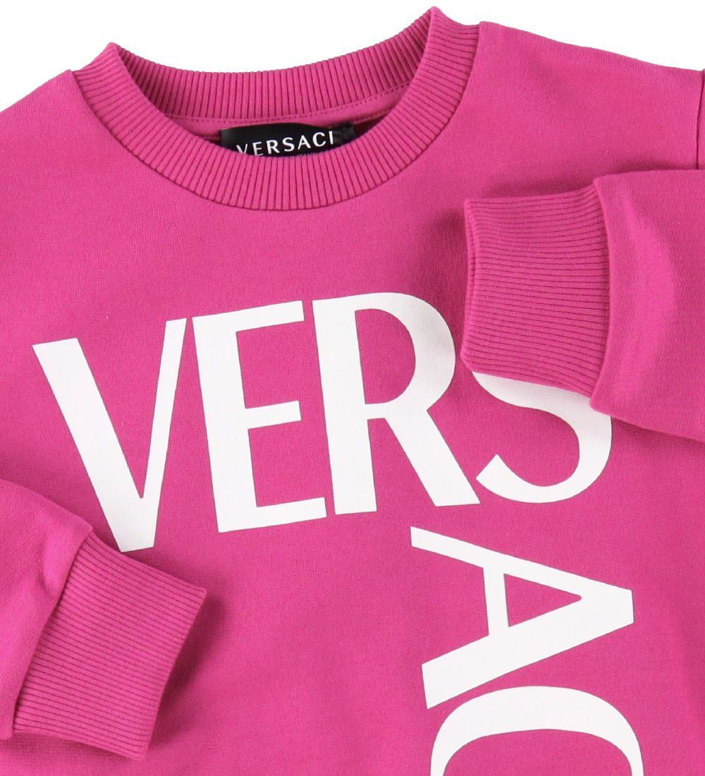 Versace Sweatshirt - Logo - Fuchsia/White