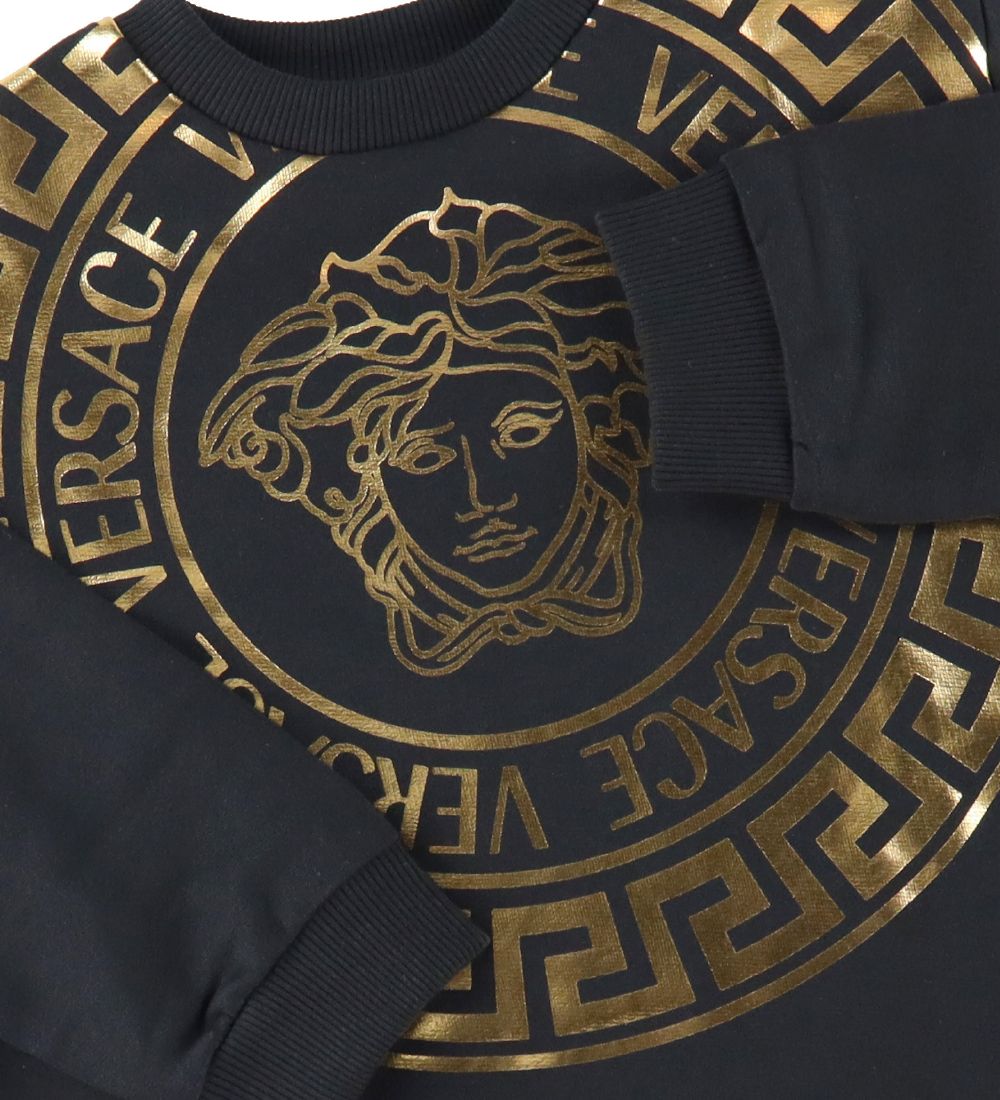 Versace Sweat Dress - Greca/Medusa - Black/Gold