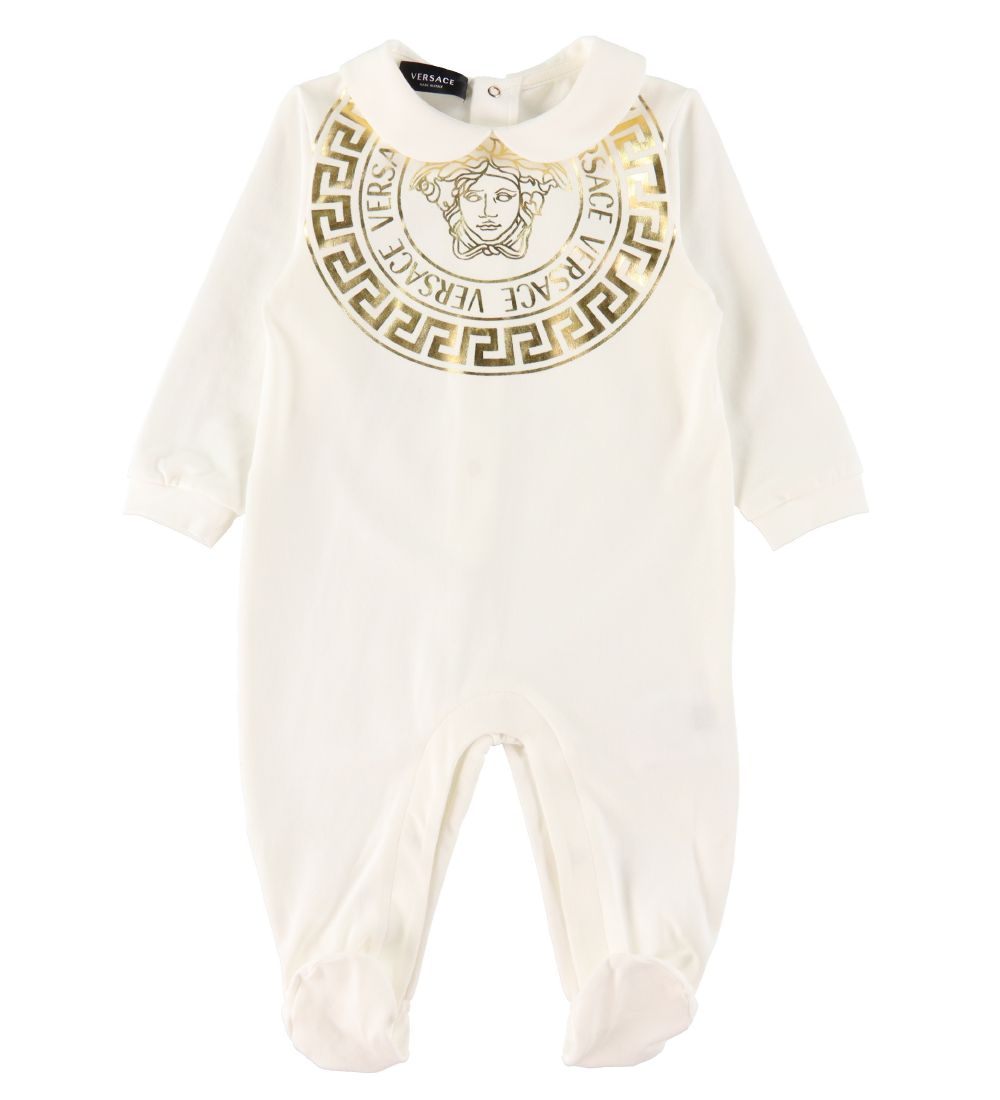 Versace Gift Box - Jumpsuit/Hat - 3-pack - Medusa - White/Gold