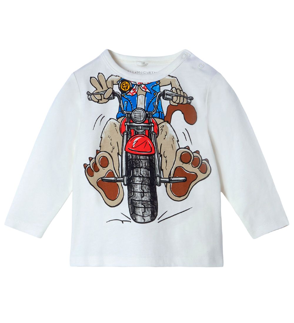 Stella McCartney Kids Kinderbluse - Funny MotorDog - Weiß