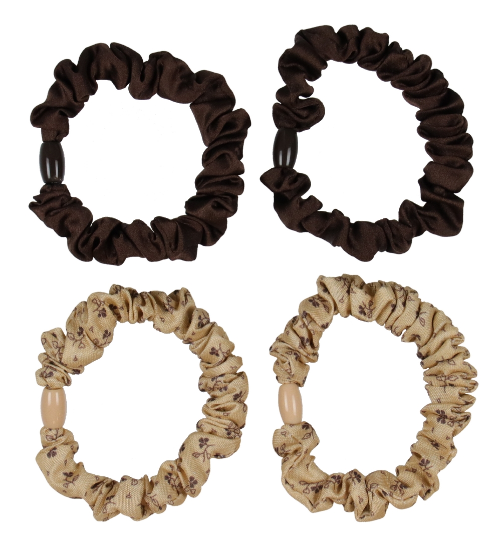 Bows By Str By Scrunchie - 4-Pack - Johanne - Brown Mix