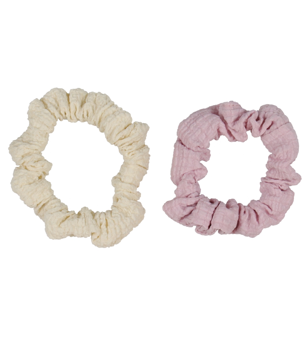 Bows By Str By Scrunchie - Kira - 2-Pack - Pink/Off White -whit