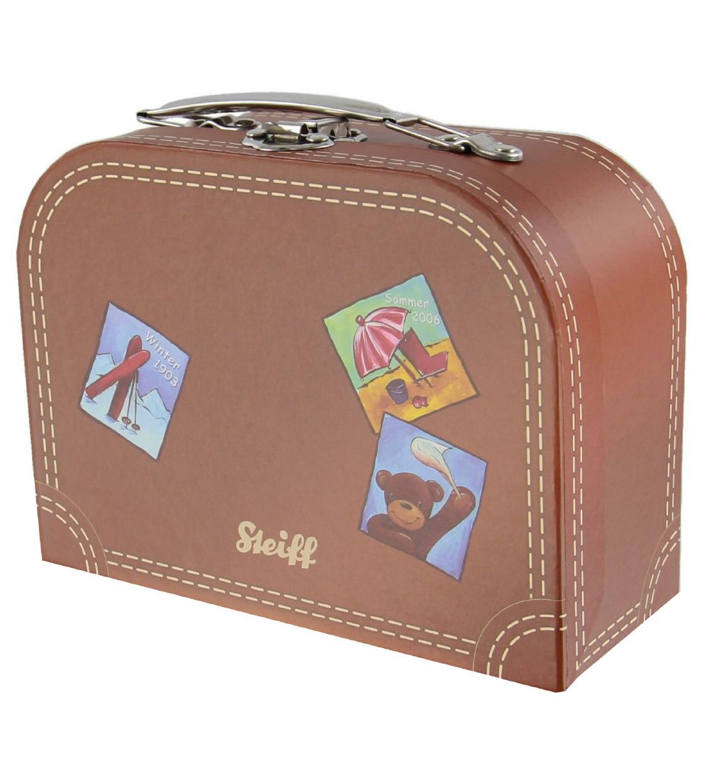 Steiff Soft Toy in Suitcase - Fynn - 28 cm - Beige