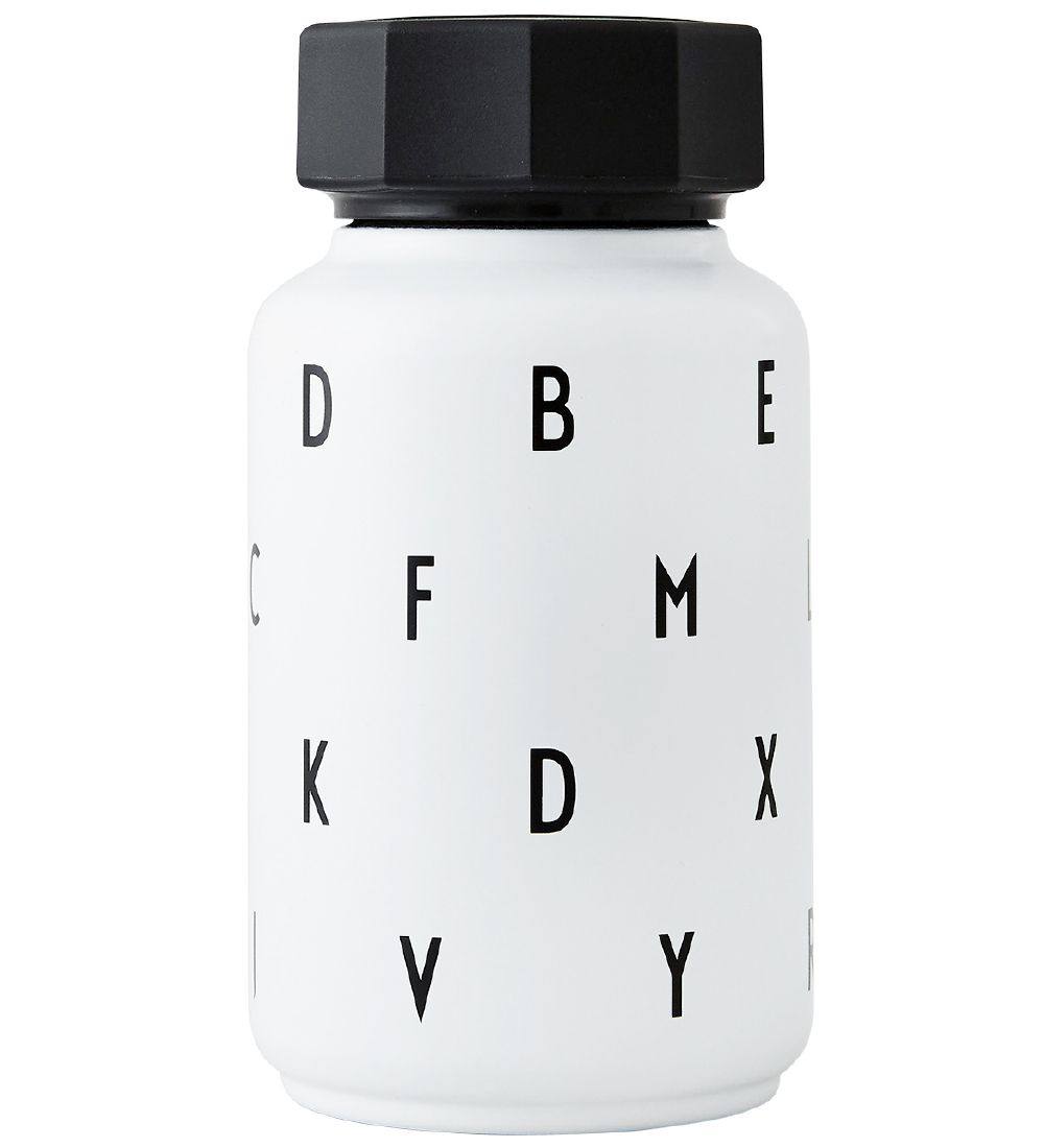 Design Letters Thermo Bottle w. Straw - 330 ml - White