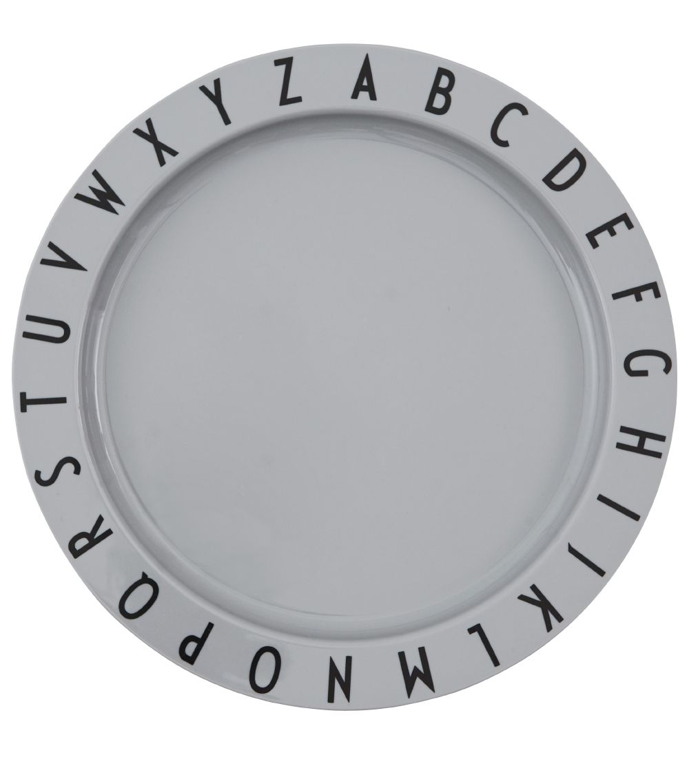 Design Letters Teller - Tritan - 20 cm - Eat & Learn - Grau