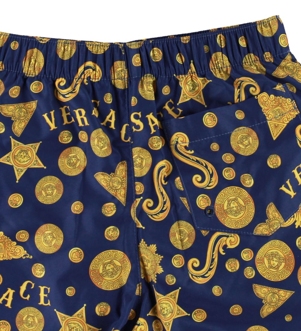 Versace Swim Shorts - Dark Blue w. Print
