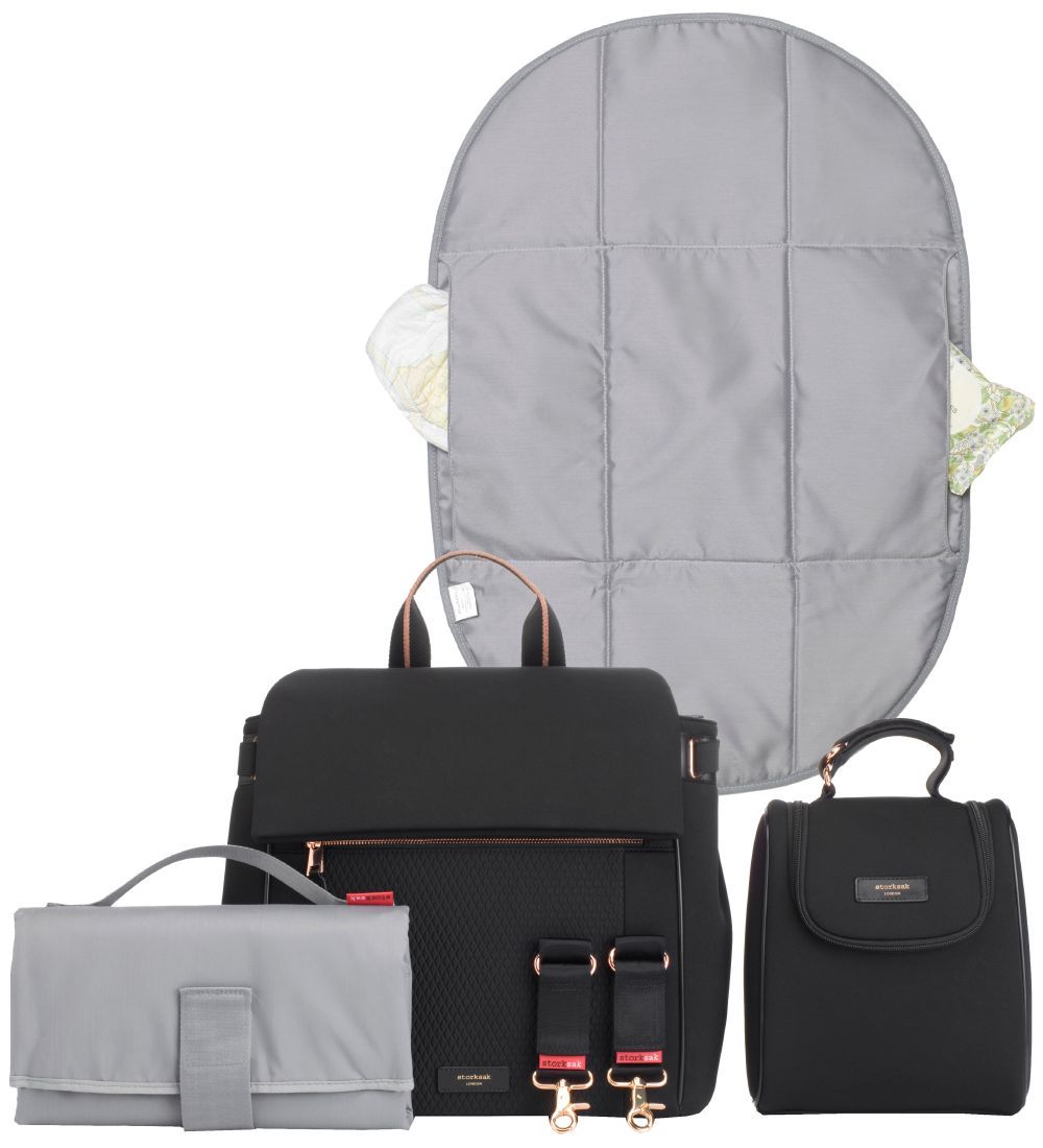 Storksak Changing Bag - Convertible - St James Scuba - Black
