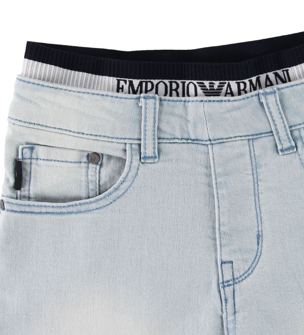 Emporio Armani Stuttbuxur - Ljós gallabuxnablátt