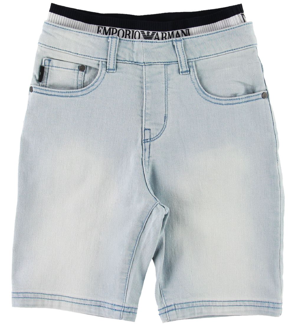 Emporio Armani Stuttbuxur - Ljós gallabuxnablátt