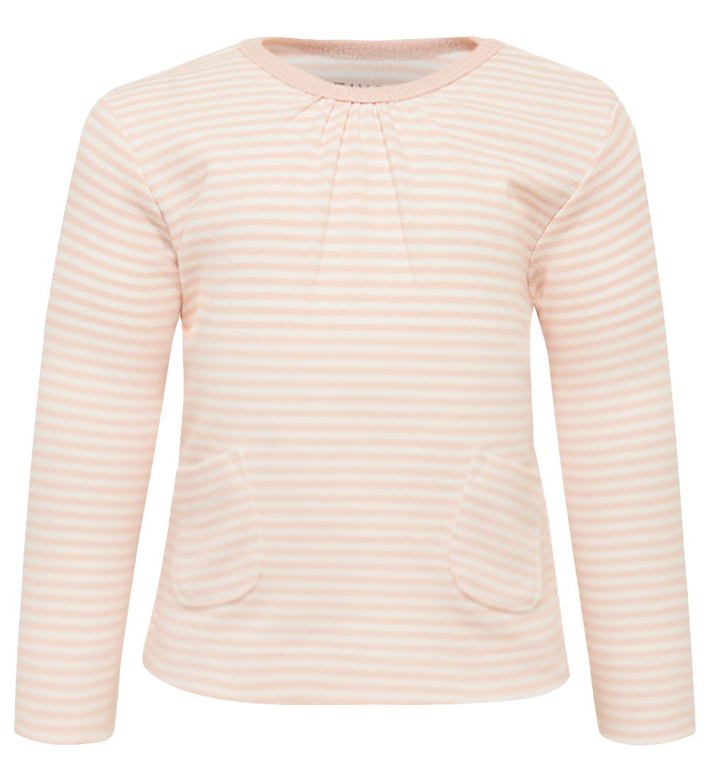 Fixoni Long Sleeve Top - Kiss - Peach Whip w. Stripes