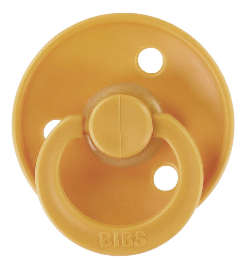 Bibs Dummies - Size 1 - 2-pack - Mustard & Smoke