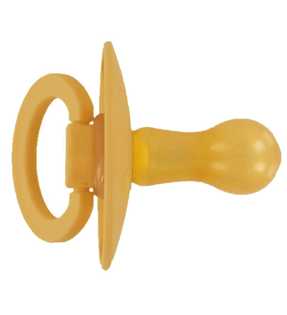 Bibs Dummies - Size 1 - 2-pack - Mustard & Smoke