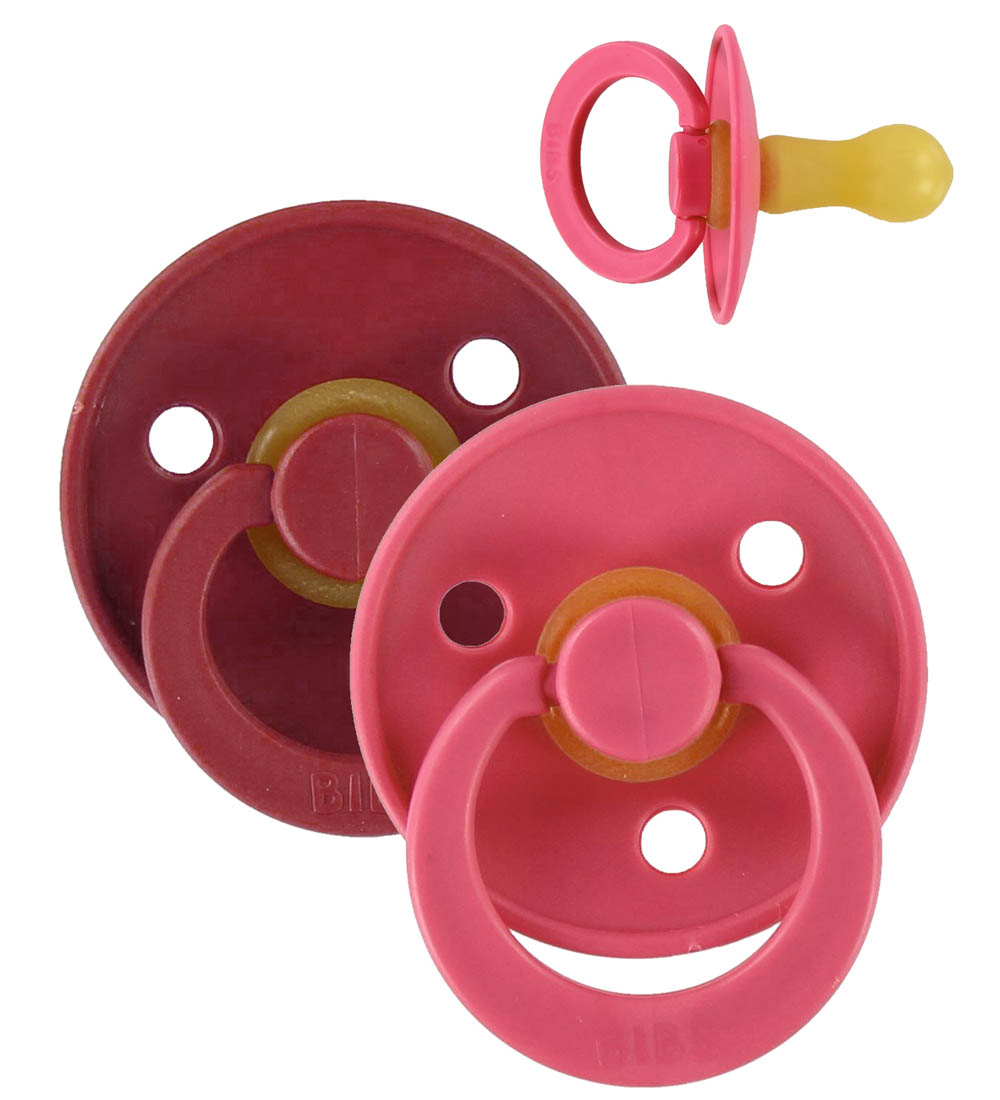 Bibs Colour Dummies - Size 1 - 2-pack - Coral/Ruby