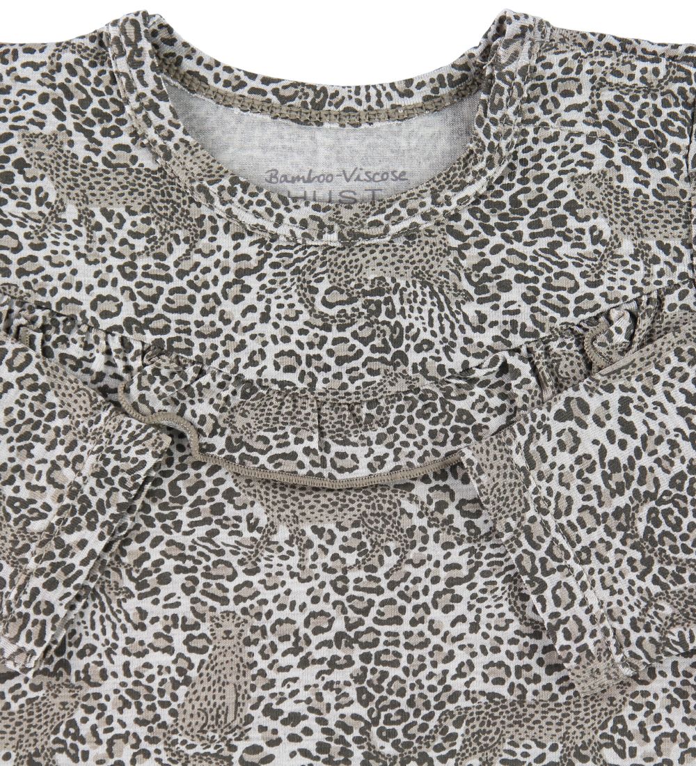 Hust and Claire Bodysuit l/s - Betu - Bamboo - Leopard
