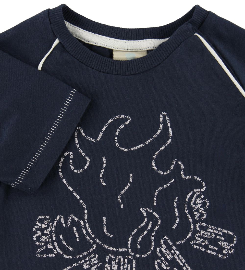 T-Shirt En Fant - Dark Marine av. Feu de joie