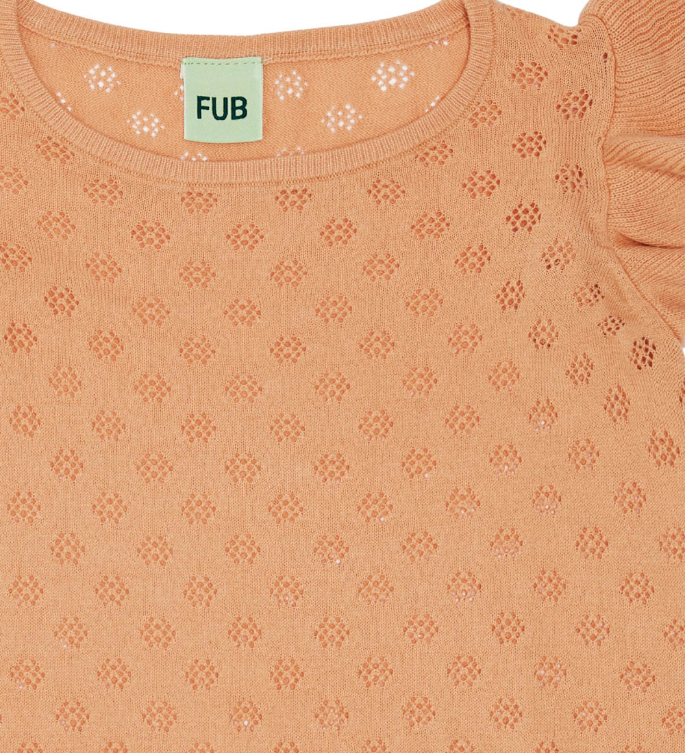 FUB T-shirt - Knitted - Yellow w. Pointelle