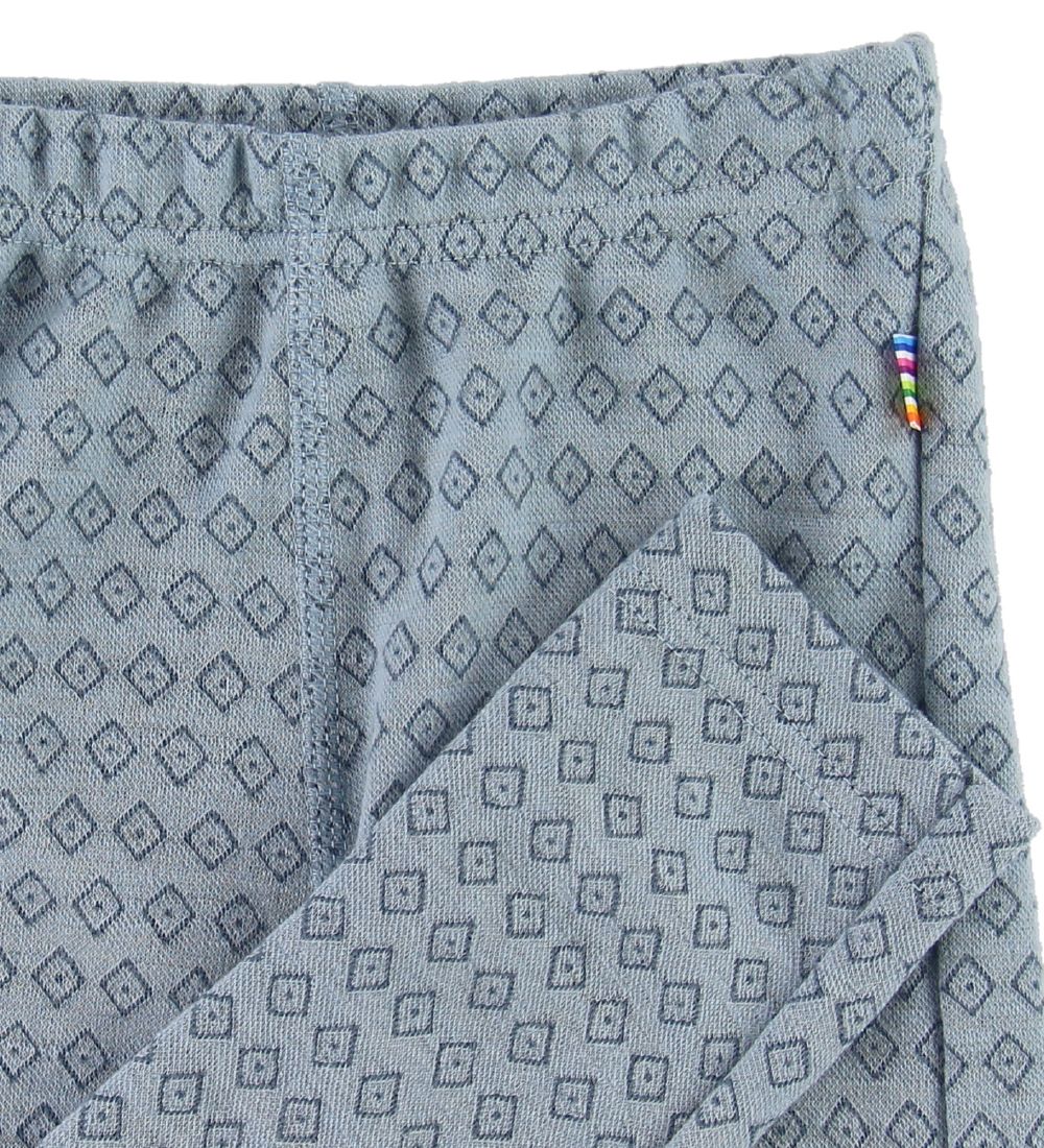 Joha Leggings - Wool - Blue w. Pattern