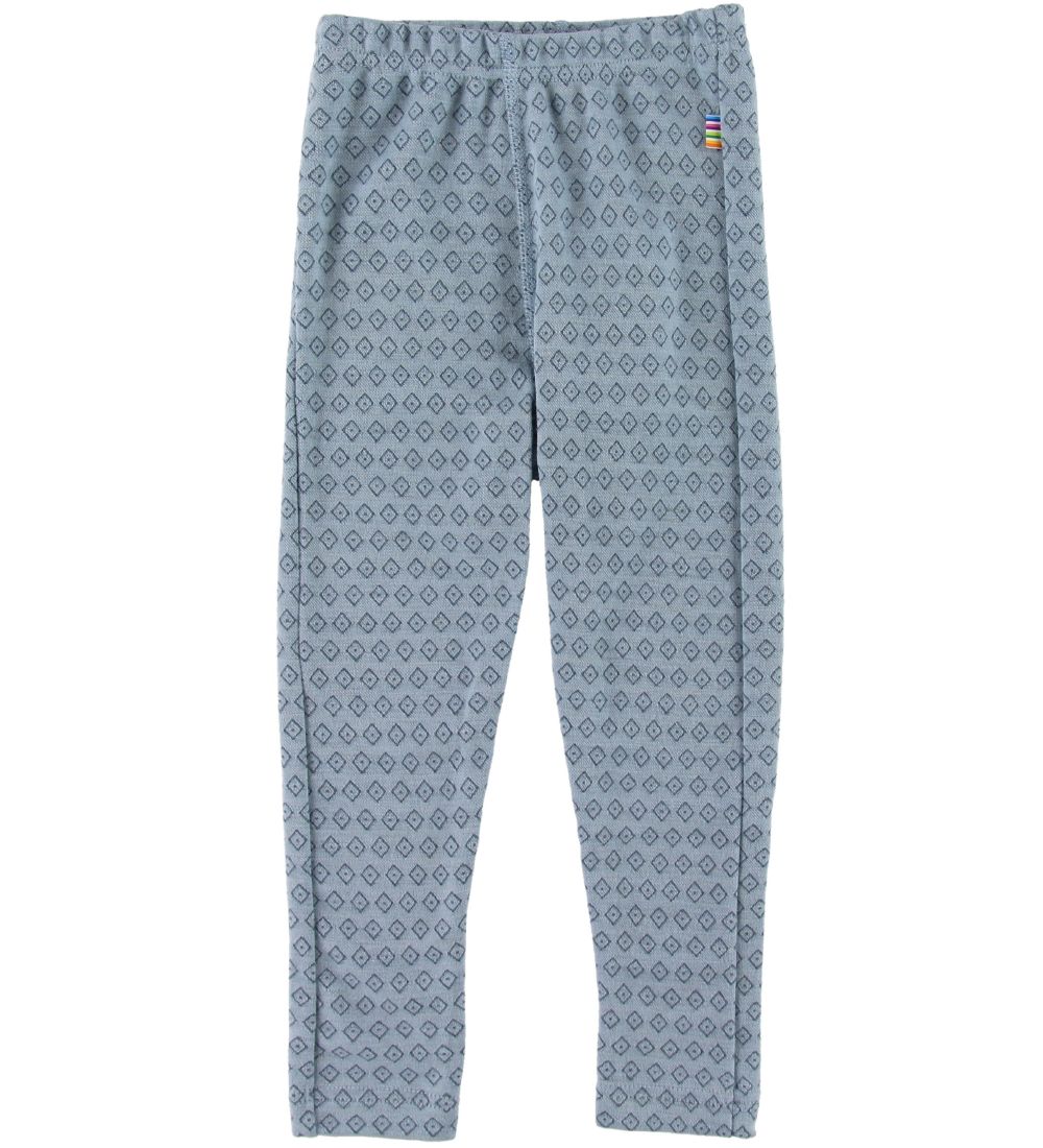 Joha Leggings - Wool - Blue w. Pattern