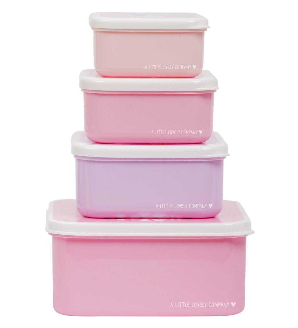 A Little Lovely Company Lunch Box Set - 4 Parts - Unicorn