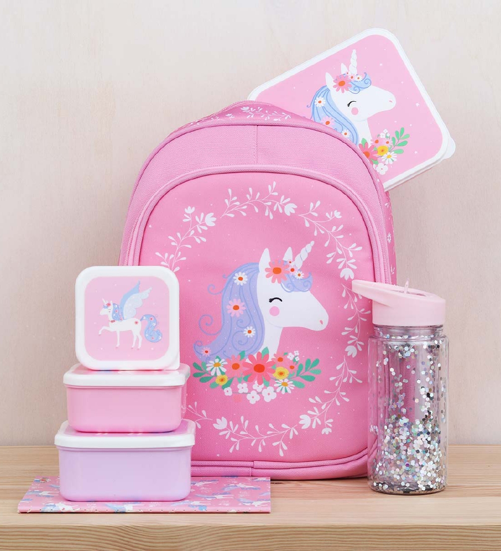 A Little Lovely Company Lunch Box Set - 4 Parts - Unicorn