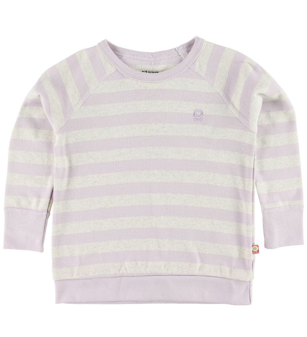 Katvig Long Sleeve Top - Grey Melange/Lavender