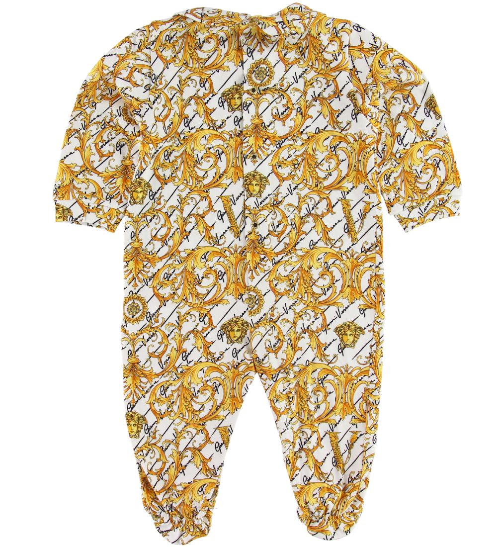 Versace Git Box - Jumpsuit/Beanie - White w. Gold Print