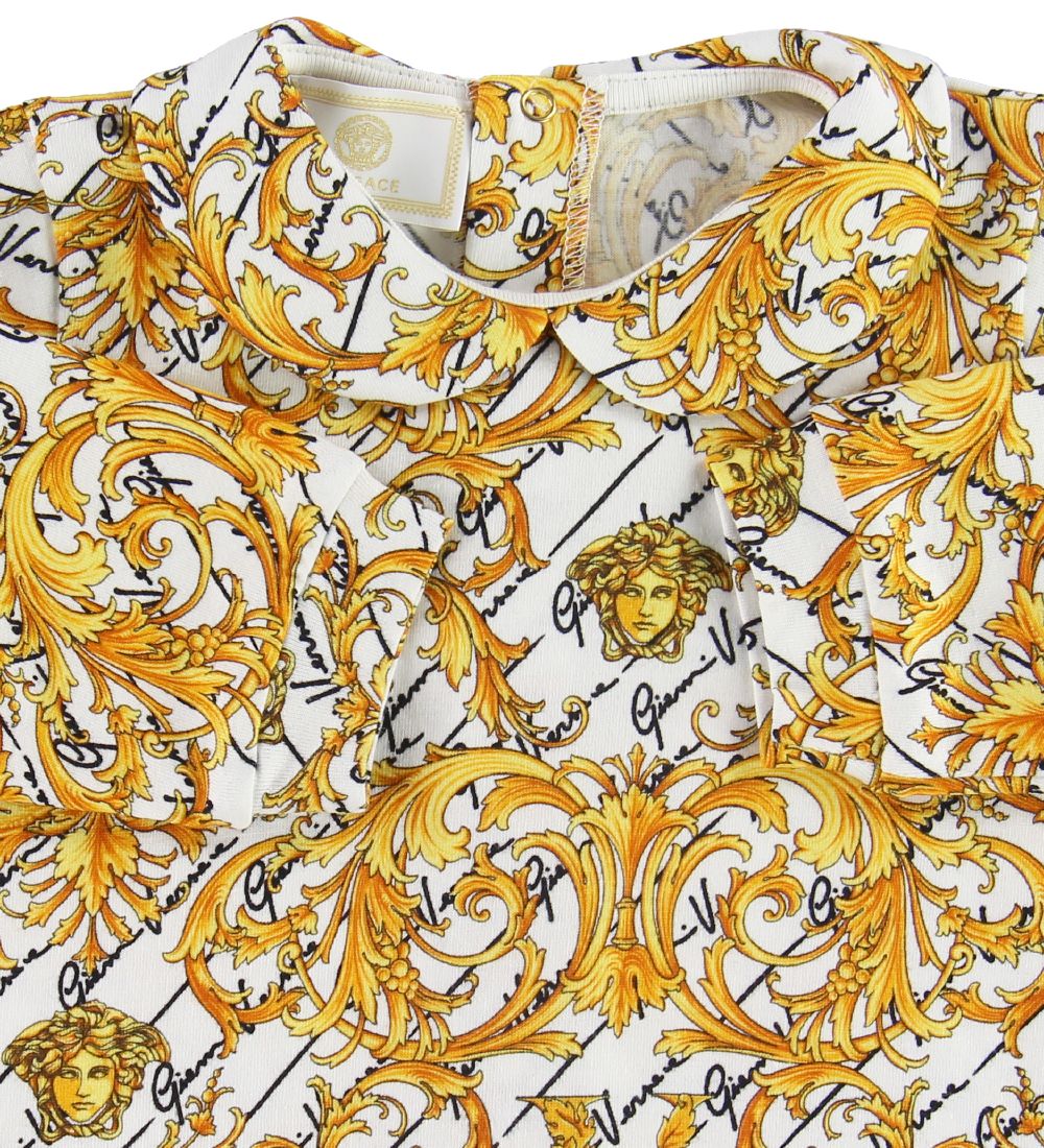 Versace Git Box - Jumpsuit/Beanie - White w. Gold Print
