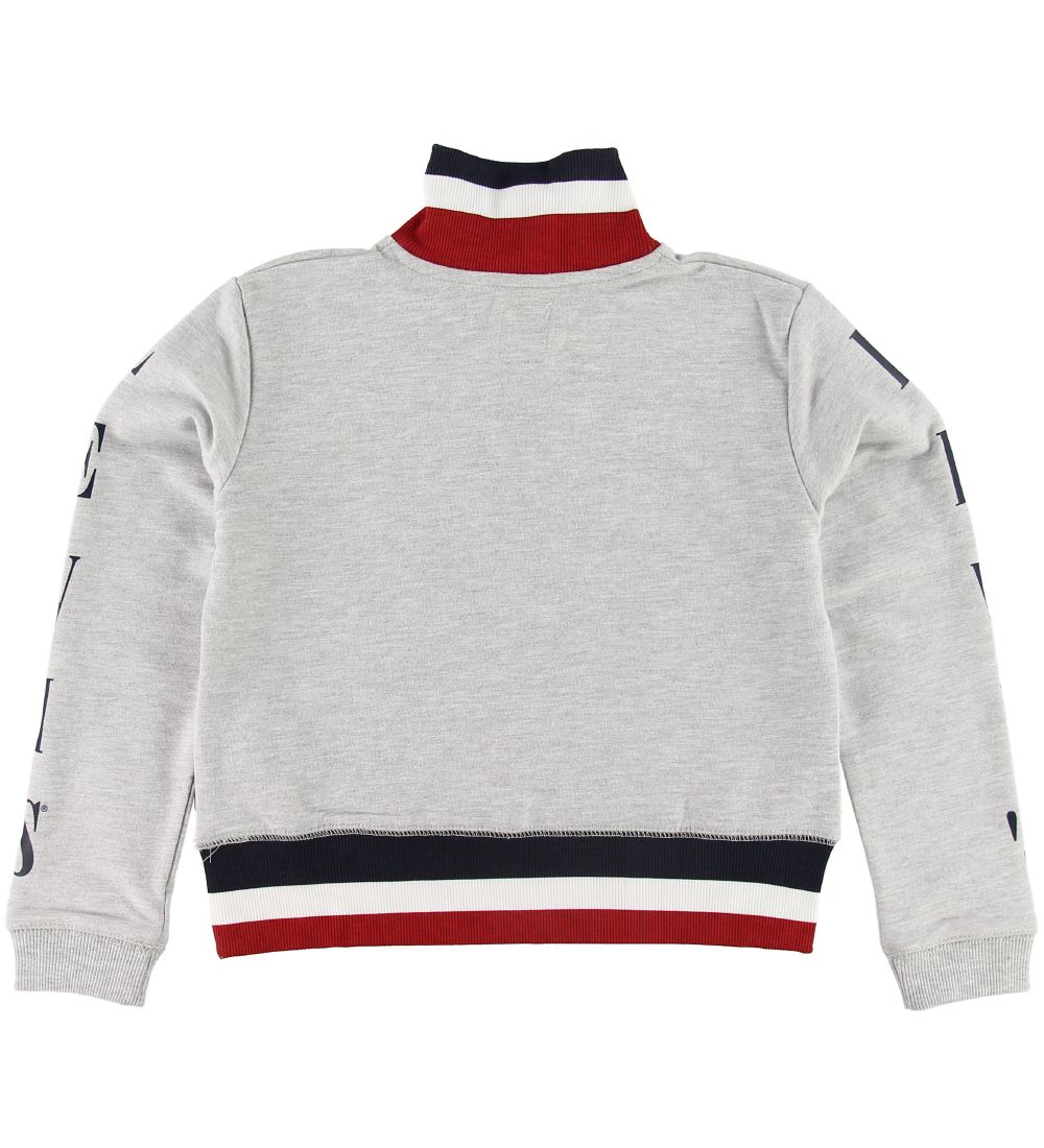 Levis Sweatshirt - Halber Reißverschluss - Graumeliert