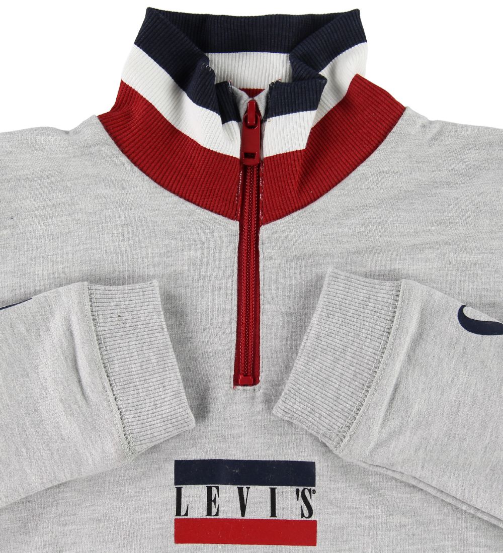 Levis Sweatshirt - Halber Reißverschluss - Graumeliert