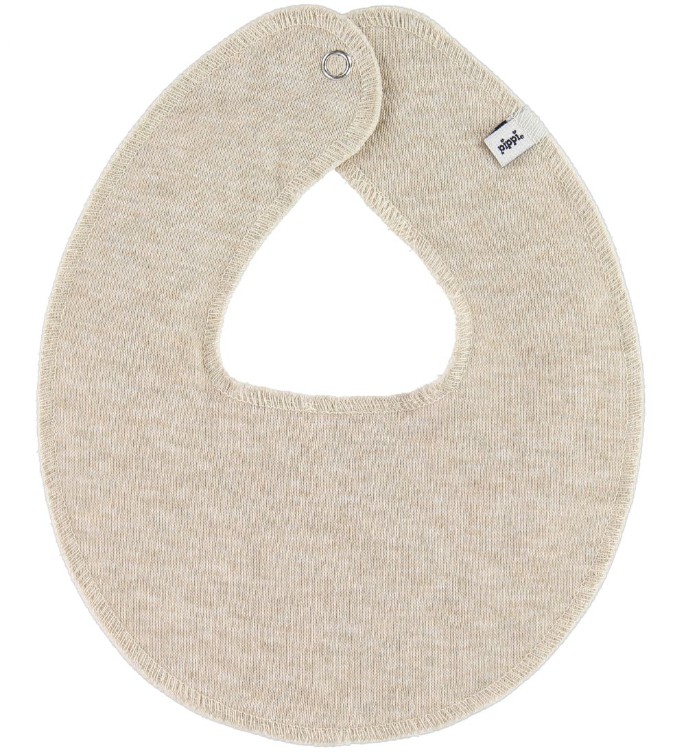 Pippi Baby Teething Bib - Round - Sandshell