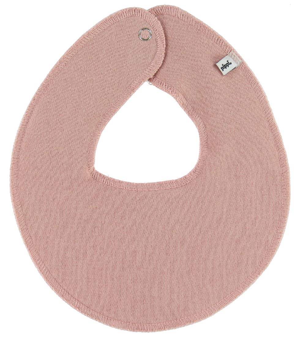 Pippi Baby Teething Bib - Round - Misty Rose