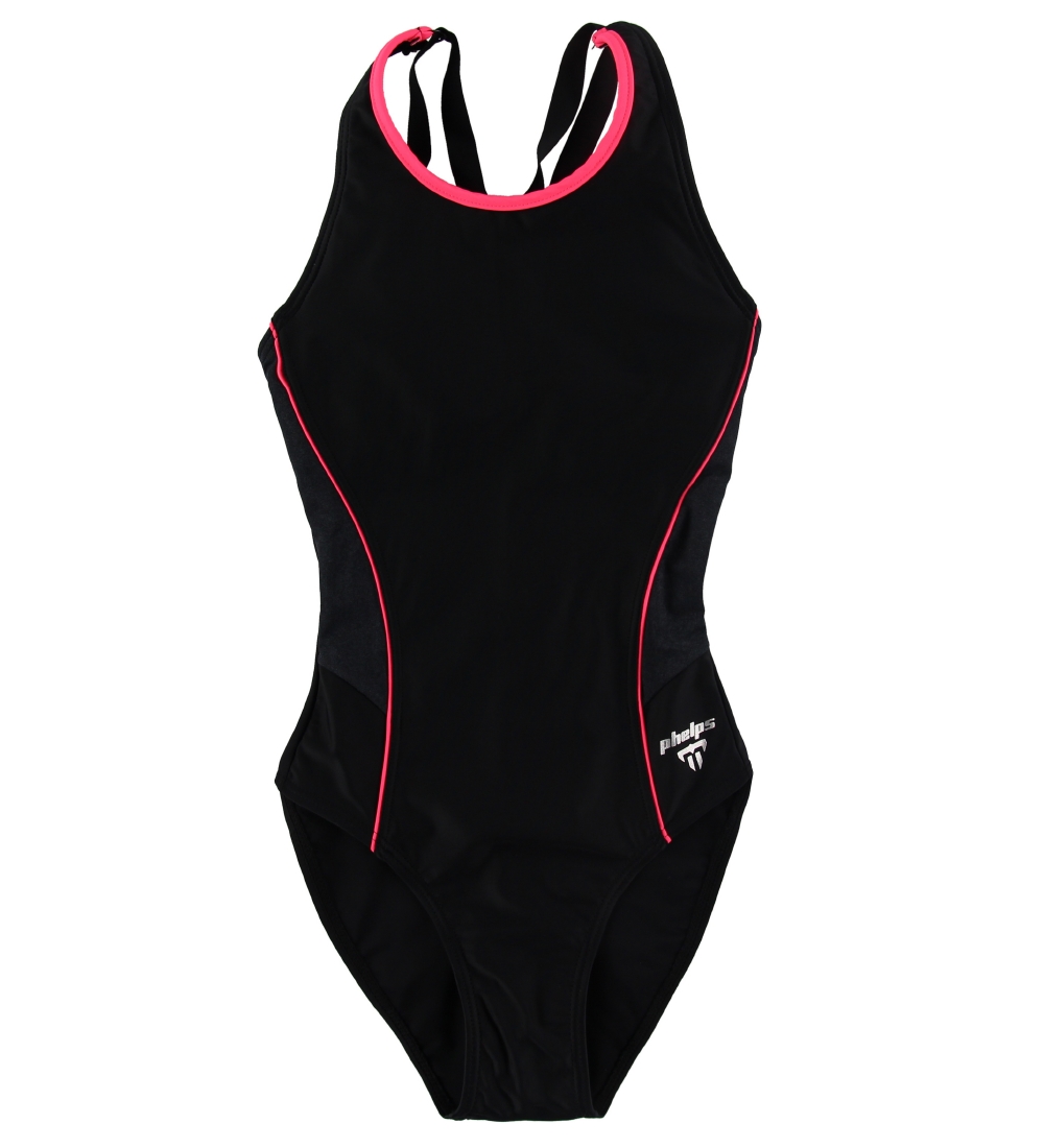 Phelps Swimsuit - Camilya - Black/Neon Pink