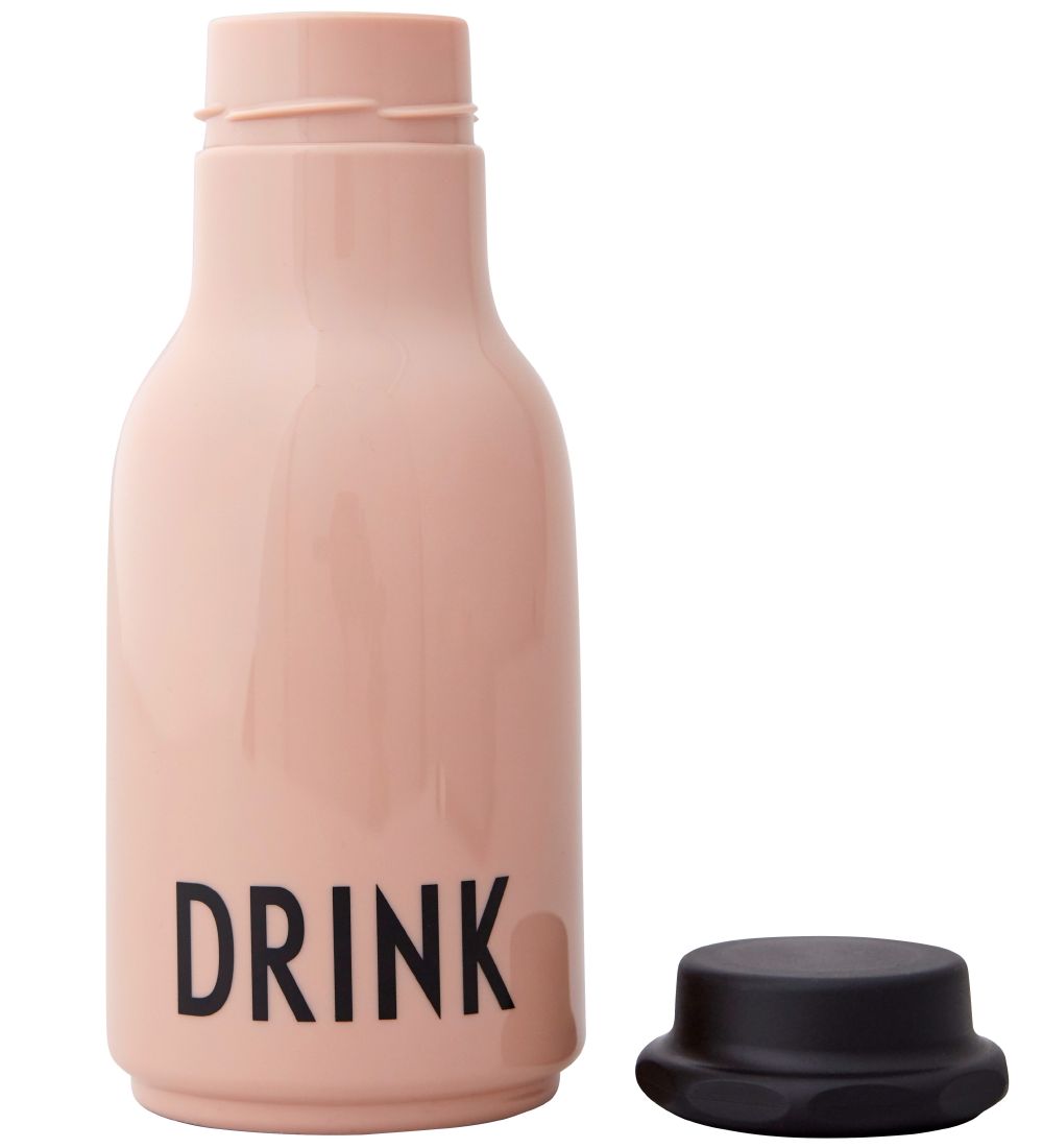 Design Letters Water Bottle - 330 ml - Powder Rose w. Text