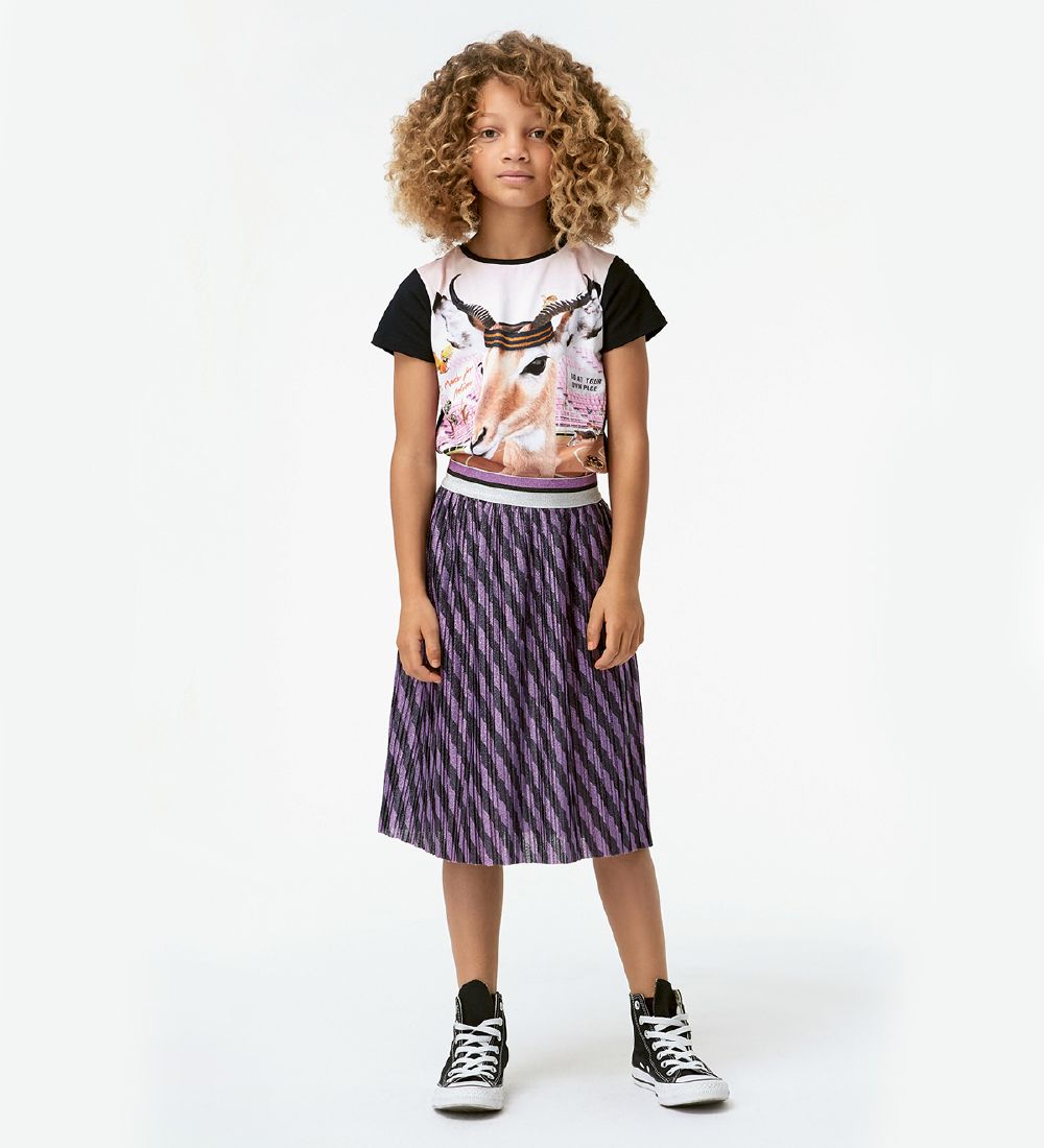 Molo Skirt - Bailini - Purple w. Stripes