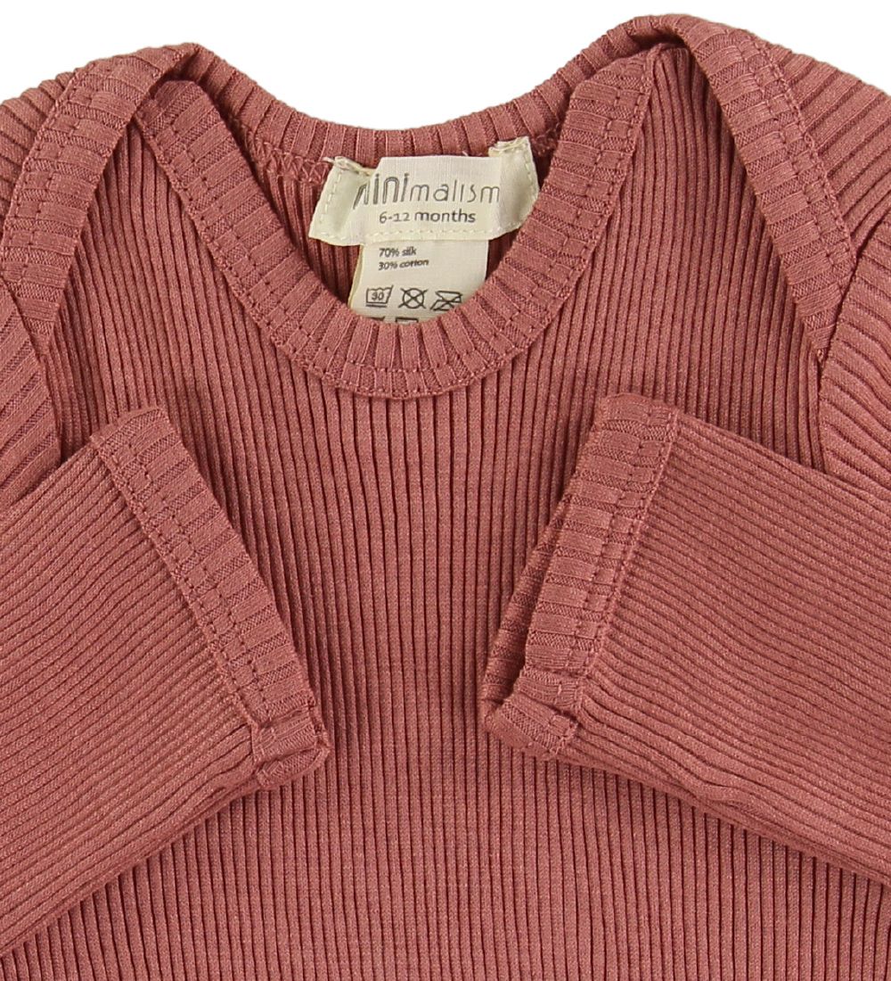 Minimalisma Bodysuit l/s - Bono - Silk/Cotton - Antique Red