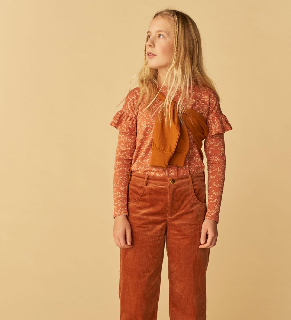 Soft Gallery Long Sleeve Top - Editha - Autumn Leaf/Flowerdust