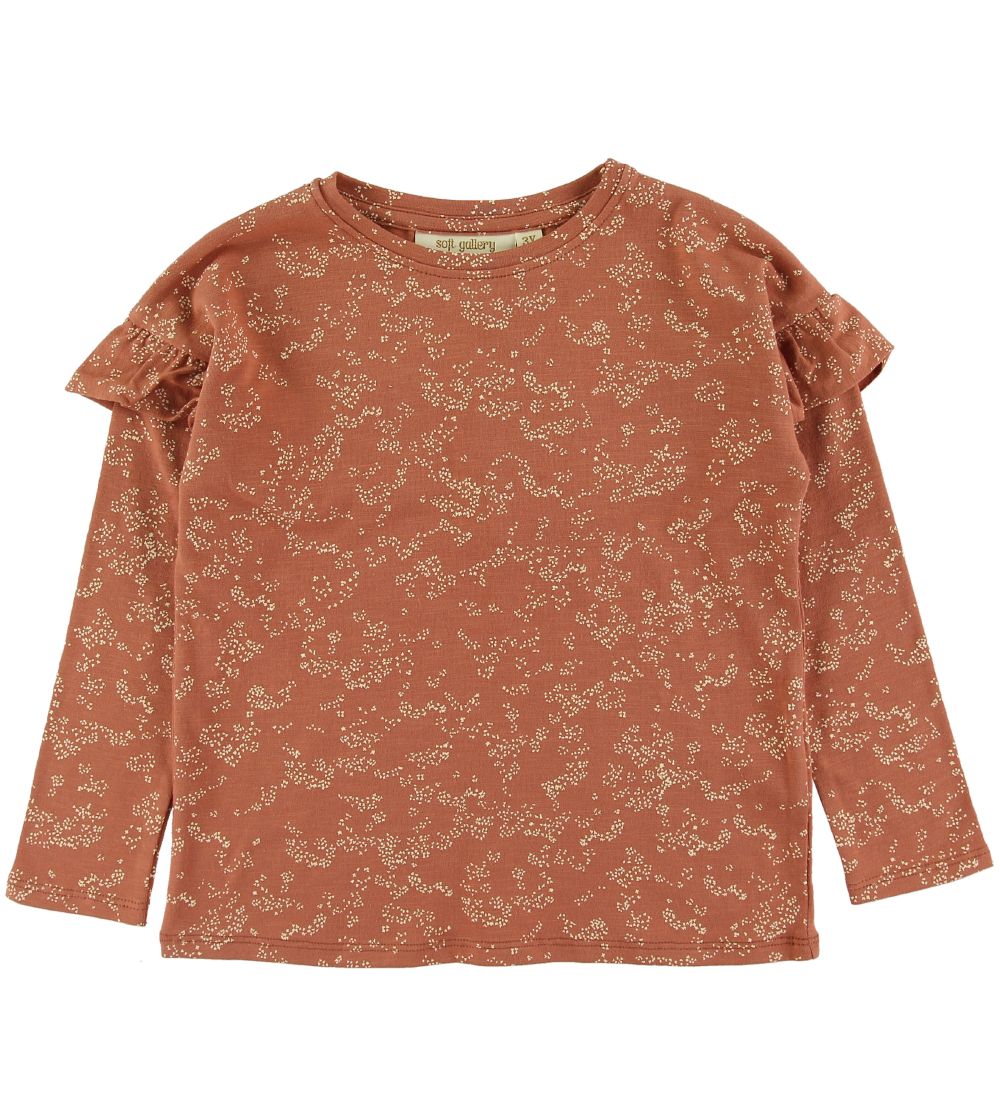 Soft Gallery Long Sleeve Top - Editha - Autumn Leaf/Flowerdust