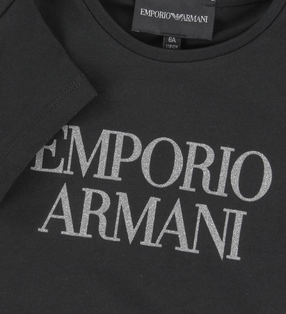 Emporio Armani T-Shirt - Sortierung m. Glitzer/Text