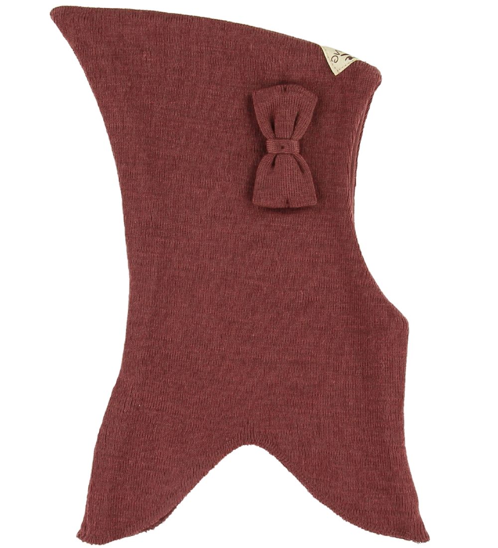 Racing Kids Balaclava - Wool/Cotton - Double Layer - Dark Rose w