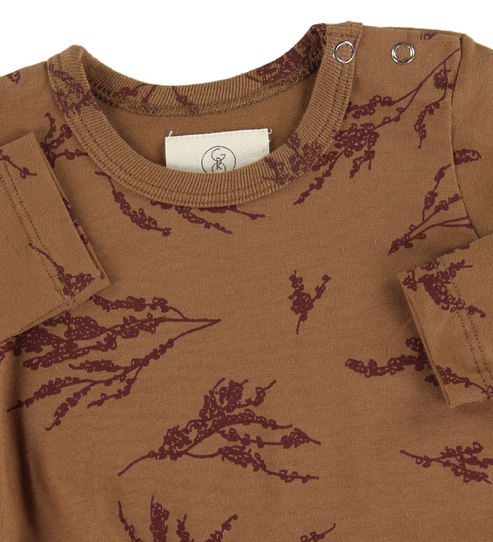 Gro Dress - Bell - Tobacco w. Flowers