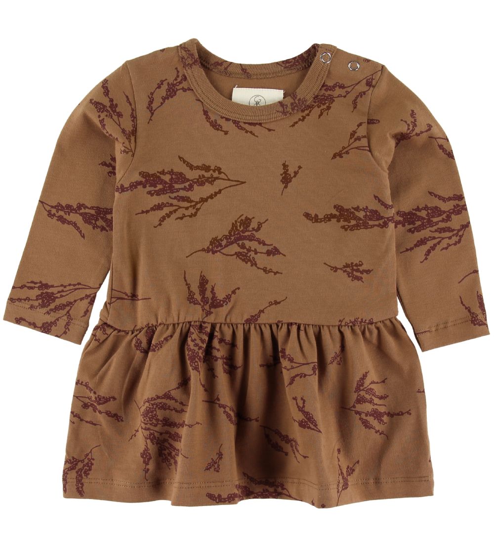 Gro Dress - Bell - Tobacco w. Flowers