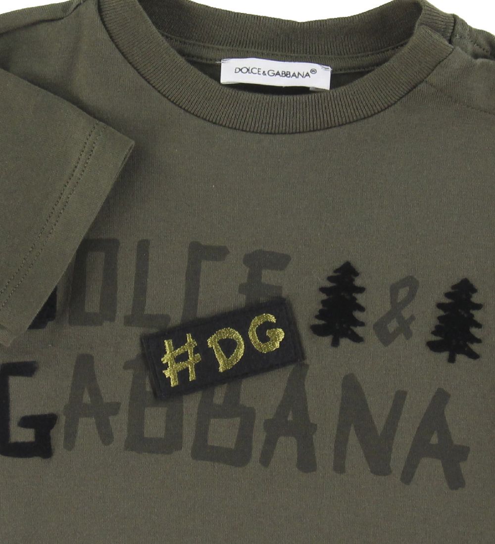 Dolce & Gabbana T-skjorte - Giardiniere Maschio - Armygrønn m. P