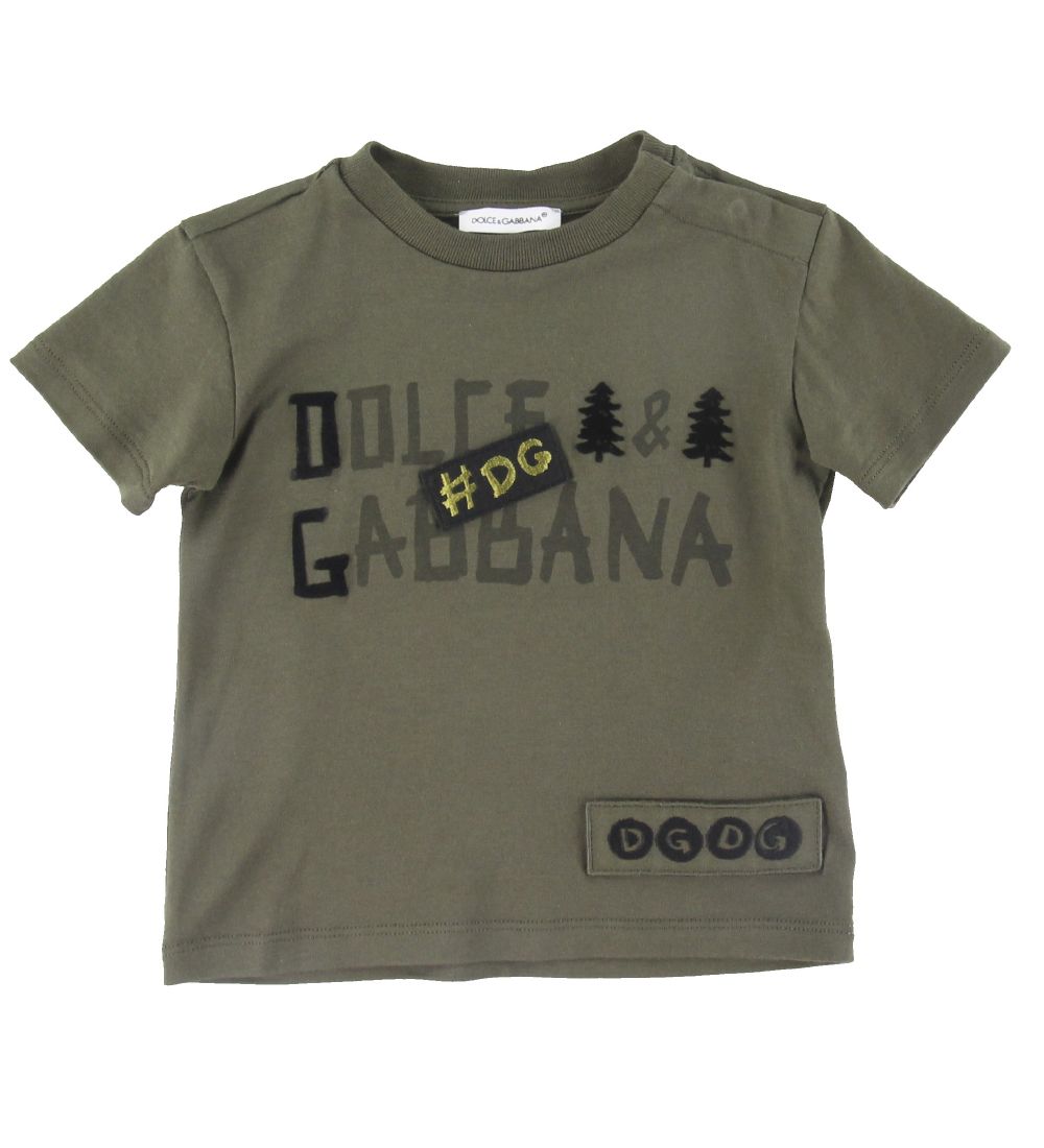 Dolce & Gabbana T-skjorte - Giardiniere Maschio - Armygrønn m. P
